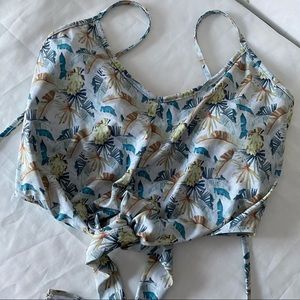 NWT Kortni Jeane Gone Bananas Tied-up Top